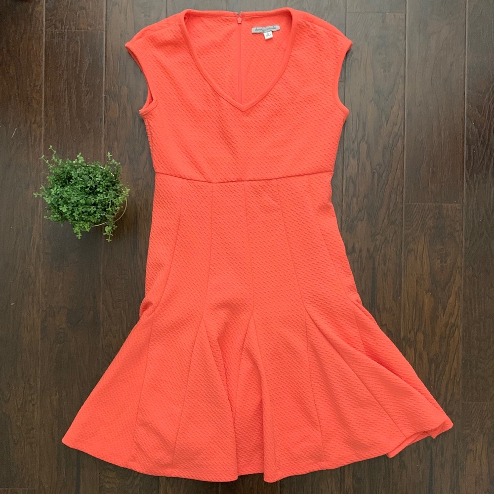 Danny and Nicole orange a-line flounce dress